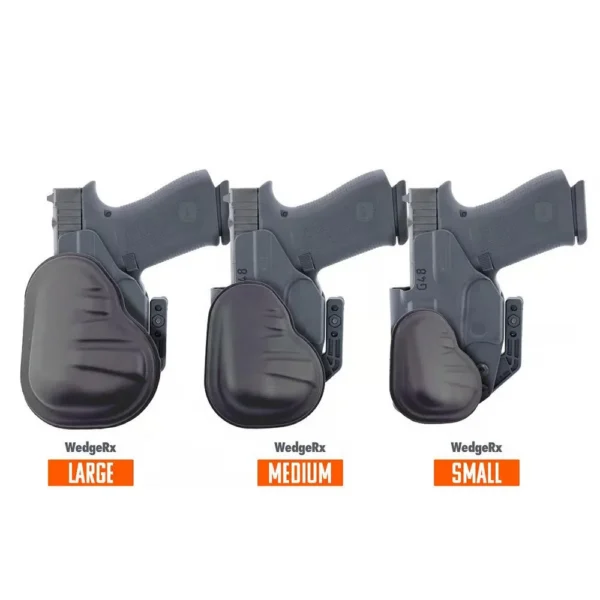 Henry Holsters PHLster Wedge Rx Holster Cushion Small RH, black cushion shown beside other sizes