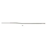 One Horse Gas Tube Mid Length silver tube in side view with bent end