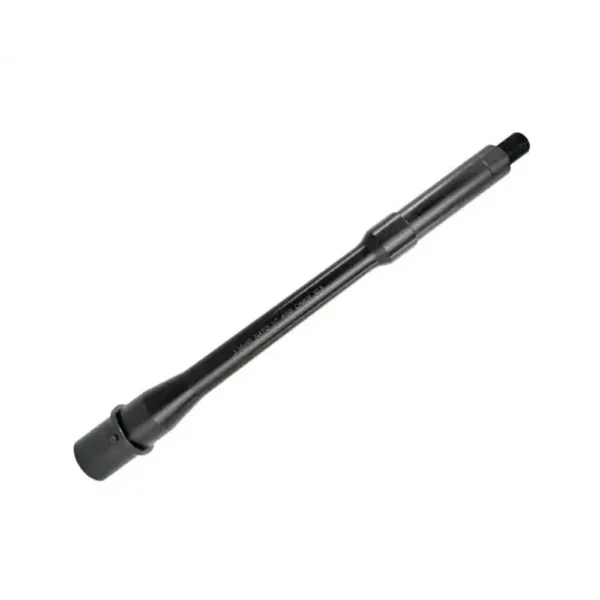 One Horse Carbine Gas Barrel, black angled view with threaded muzzle and stepped profile