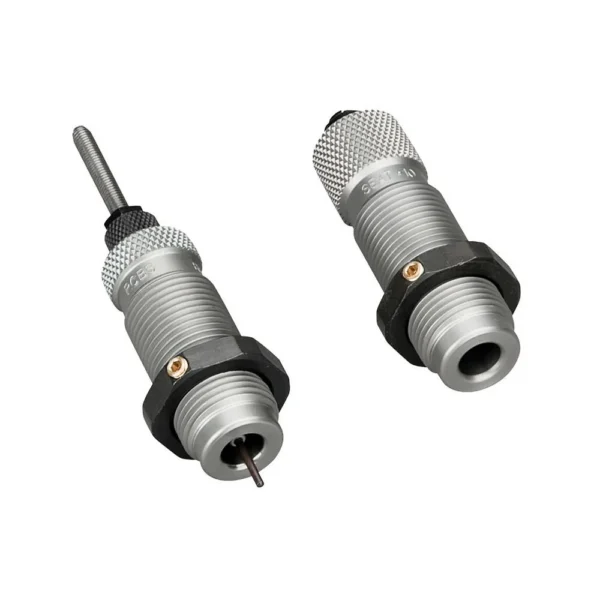 RCBS Full Length Die Set Group A .25 GT two silver threaded dies with black collars