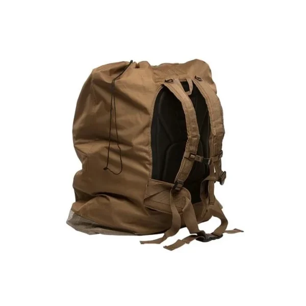 Rig'Em Right Recon Decoy Bag, brown rear three-quarter view with padded shoulder straps