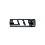 Rise Armament RA-701 Compensator, black right-side view with three angled ports