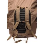 Rig'Em Right Refuge Runner Decoy Bag tan marsh-pattern bag, rear view with padded shoulder straps