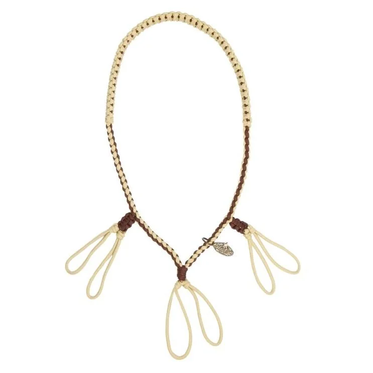 primary-45174 Rig'Em Right Sidewinder 3-Call Lanyard, tan braided loop with three drop loops