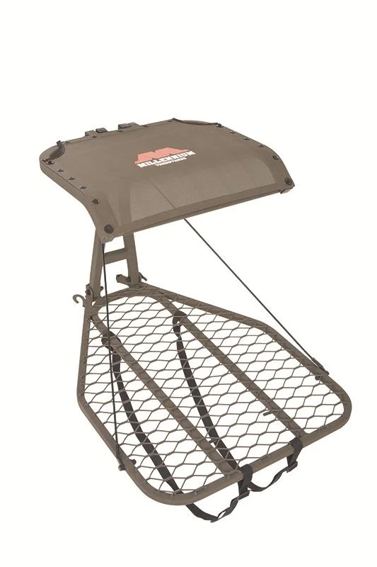 primary-45219 Millennium M50 Steel Leveling Hang-On Tree Stand With Footrest Includes Safe-Link 35' Safety Line