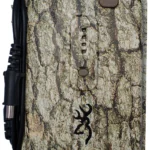 Browning Camera Battery Pack, bark camouflage rectangular pack with buck logo and side cable