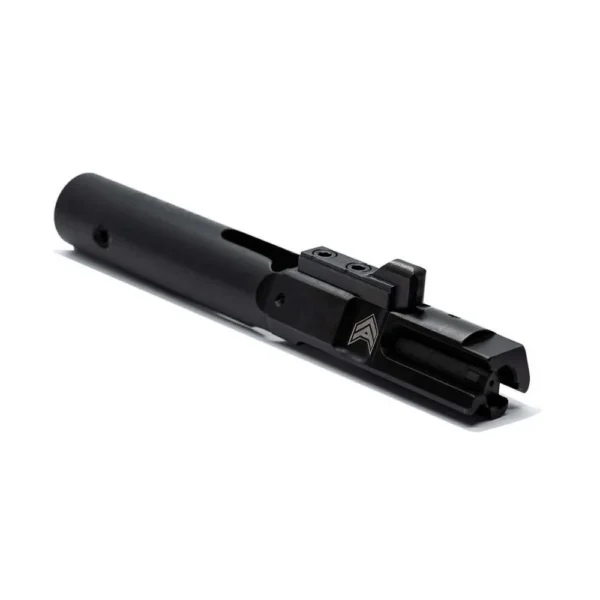 Angstadt Arms AR-15 Bolt Carrier Assembly, black angled view with cylindrical carrier