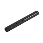 Area419 ARCALOCK Universal Dovetail Rail, black angled view with long slot and mounting holes