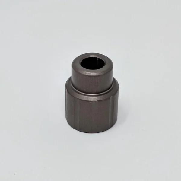 Area419 Area 419 Dillon Head for Funnel, angled view of gray cylindrical metal part with top opening