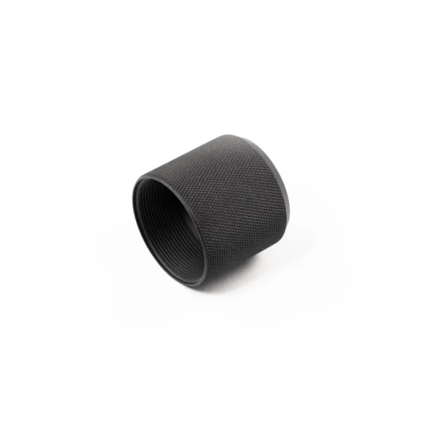 Area419 Area 419 Hellfire Thread and Taper Protector, black knurled cylindrical side view