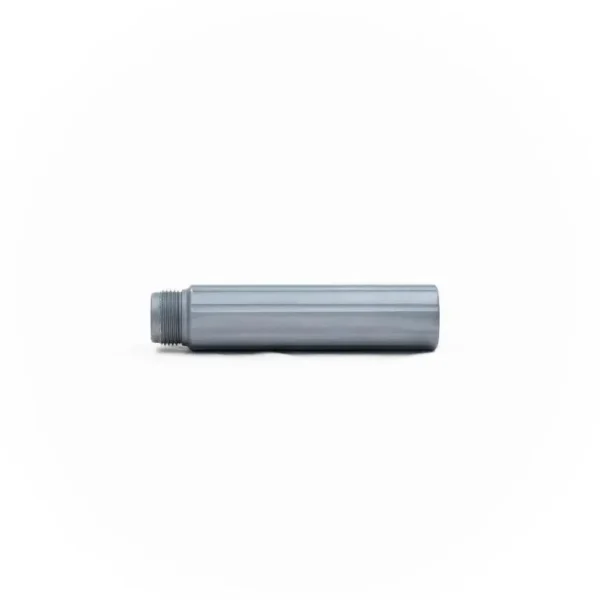 Area419 3-inch Stackable Drop Tube gray cylindrical tube with black threaded end, side view