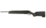 Steyr Scout II, black rifle in left-side view with long barrel and raised rail