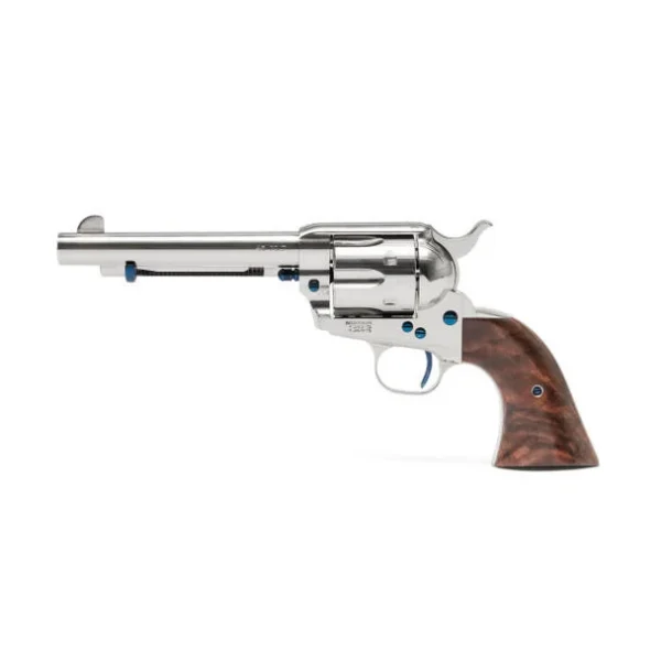 Standard MFG Co LLC Standard Manufacturing SAA Nickel Revolver .45 Colt 6rd Capacity 5.5" Barrel 2 Piece Grip