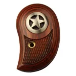 Bond Arms Standard rosewood handgun grip with checkering and inset silver star