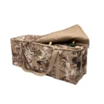 Rig'Em Right 12-Slot Deluxe Duck Decoy Bag, open angled view in Gore Optifade Marsh camouflage