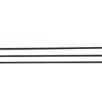 Hoppe's HOPPES 3PC RFL ROD .17 .204 CAL, black three-piece rod with handle and brass tip