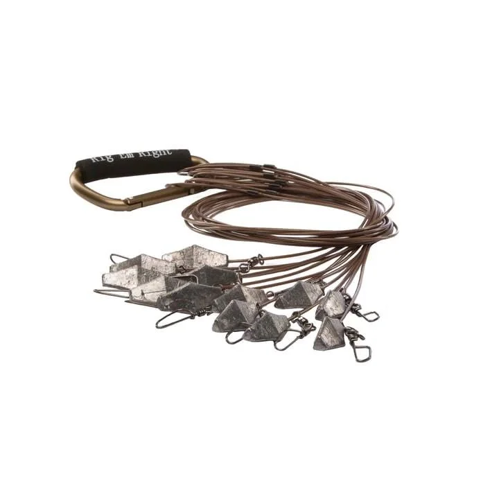 primary-45442 AdvenTec LLC dba Rig Em Right Outdoors Rig 'Em Right Xtreme Coated Cable Decoy Anchors 54" 6oz 12/ct