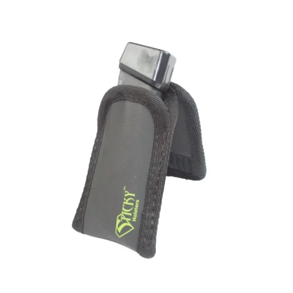 Sticky Holsters Super Mag Pouch, black fabric magazine pouch with green logo