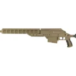 STEYR SSG M1 flat dark earth side view with long handguard, pistol grip and adjustable stock