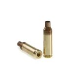 Peterson LRP Unprimed Brass 6mm Creedmoor two gold-tone cases, one upright and one on its side