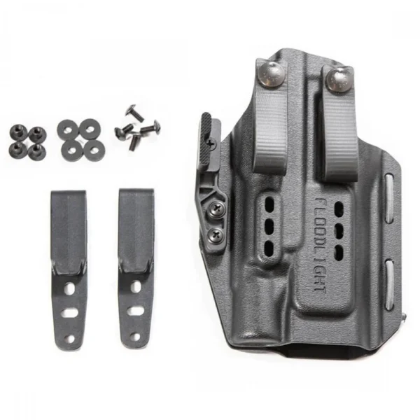 Henry Holsters Floodlight IWB TLR-1 charcoal gray holster with clips and mounting hardware