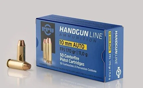 TRZ Trading Inc. PPU Handgun Ammunition 10mm Auto 170 gr FPJ 1115 fps 50/ct