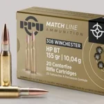 TRZ Trading Inc. PPU Match Rifle Ammunition .308 WIN. 155 gr HPBT 2610 fps 20/ct