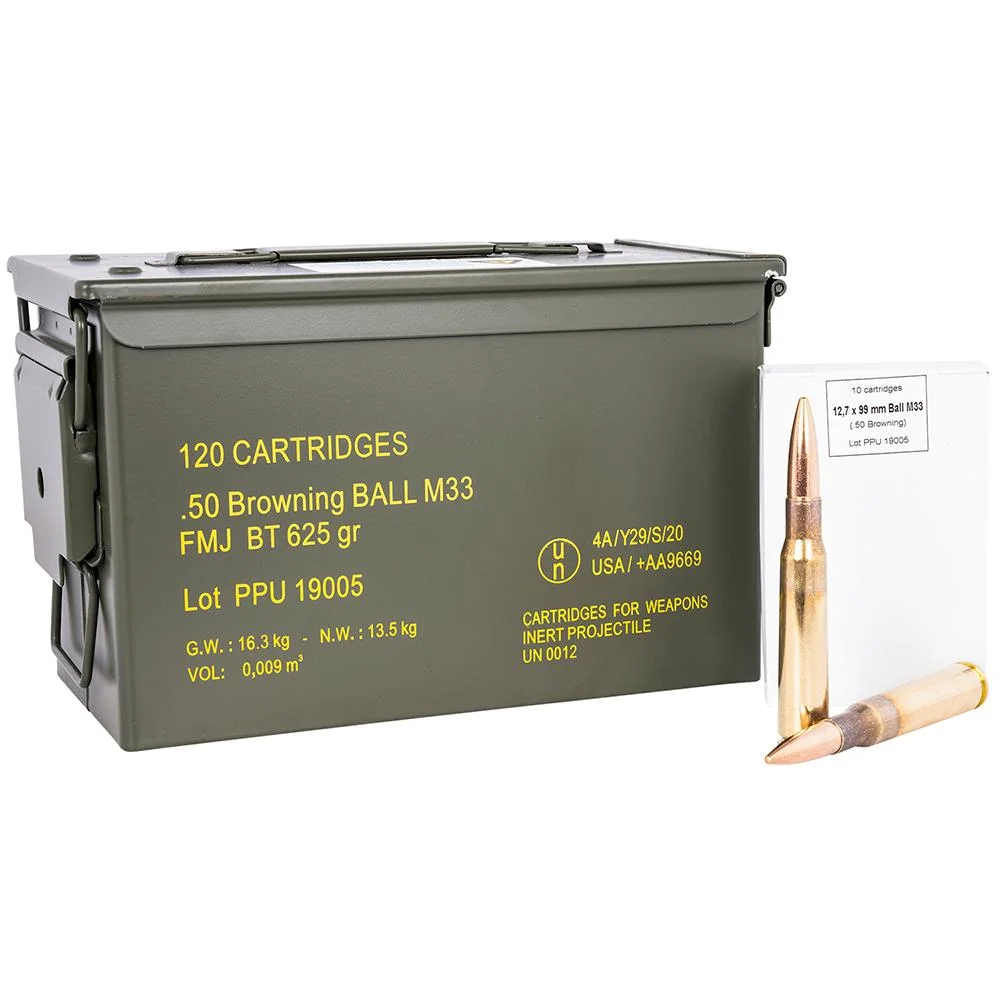 primary-45522 TRZ Trading Inc. PPU Rangemaster Rifle Ammunition .50 BMG 625gr FMJ 2940 fps 120/ct (Metal Can)