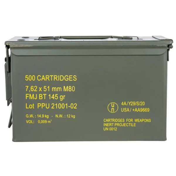TRZ Trading Inc. PPU Rangemaster Rifle Ammunition 7.62X51 NATO 145 gr FMJBT 2835 fps 500/ct