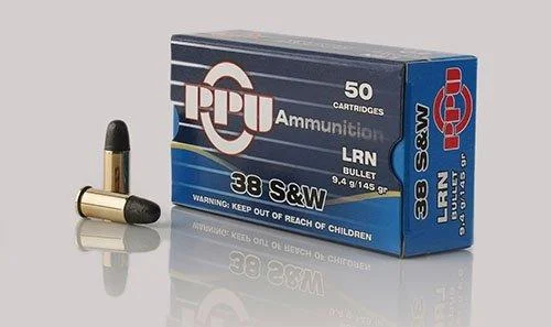 TRZ Trading Inc. PPU Handgun Ammunition .38 S&W 145 gr LRN 689 fps 50/ct