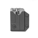 Trailblazer Firearms Life Card Kydex Holster in black, front view with molded shell and screws