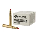 TRZ Trading Inc. PPU Blank Rifle Ammunition, white box with two brass blank cartridges