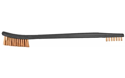 Hoppe's HOPPES Phos BRNZ Utility BRSH, side view of black handle with bronze bristles