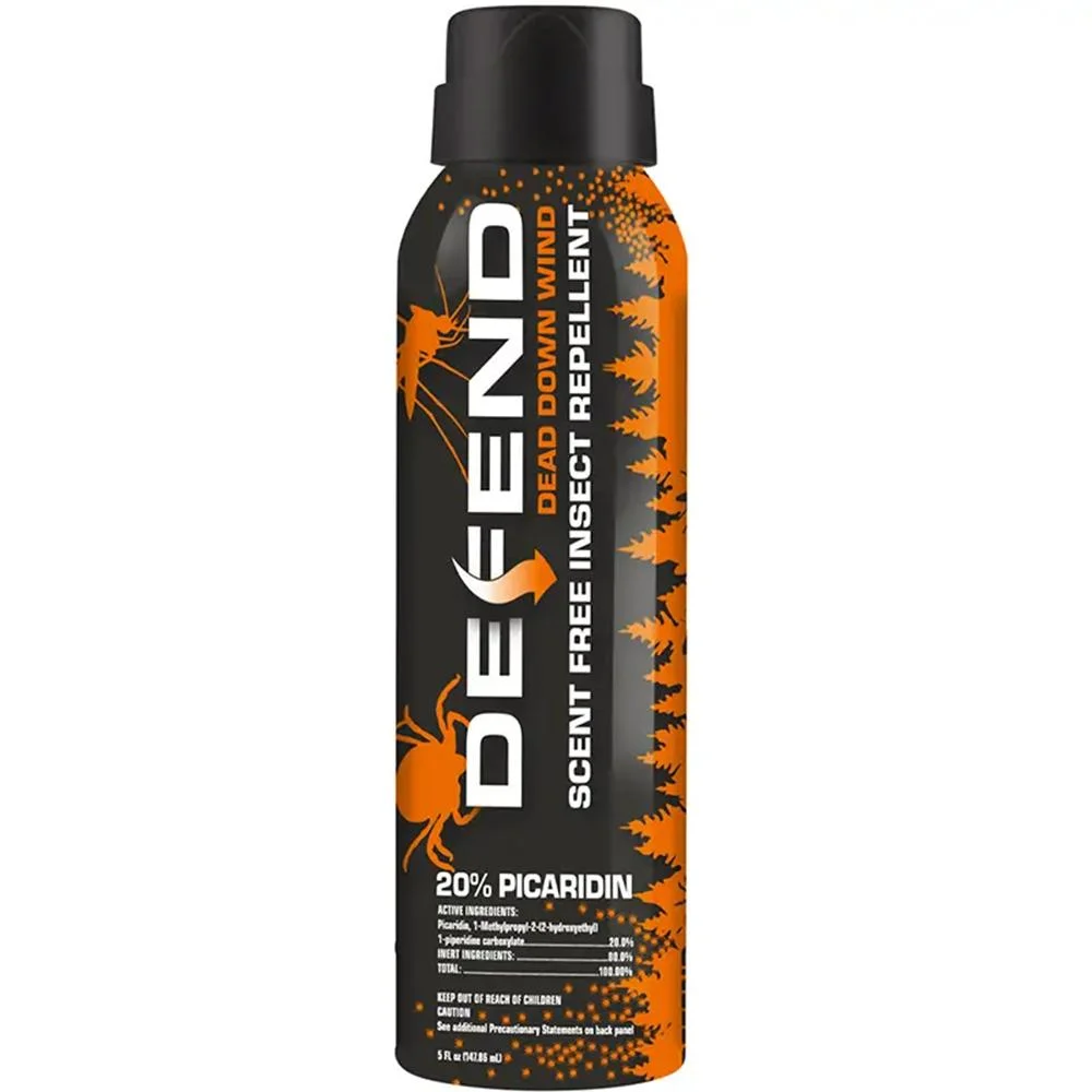 primary-45564 Dead Down Wind Defend Picaridin Tick and Mosquito Spray, front view of black and orange can