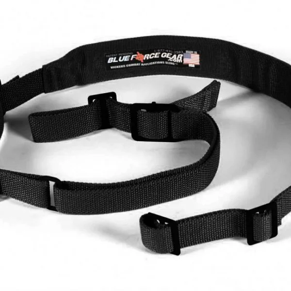 Blue Force Gear Vickers Padded 2-Point Sling, black with buckles and adjustment hardware