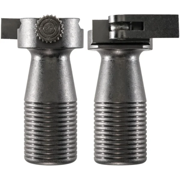 ERGO Grips Mini-Max Xpress Lever, dark gray vertical forward grip shown from front and side