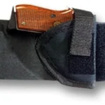 Bulldog Ankle Holster black right-hand holster with revolver grip visible, side view