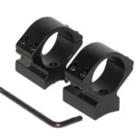 Talley Lightweight Alloy Scope Mount Combo, two black scope rings with bases and hex key