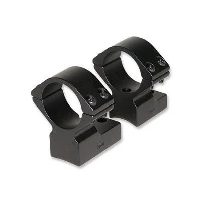 Talley Lightweight Alloy Scope Mounts, black angled view with two high rings and bases