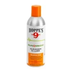 Hoppe's HOPPES GUN MEDIC CLN/LUBE 10OZ silver aerosol can with orange cap, front view