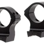 Talley Lightweight Alloy Scope Mount Combo Kimber 84M, black angled view of two rings