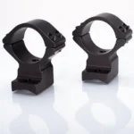 Talley Lightweight Alloy Scope Mounts, two black rings shown from front and angled views