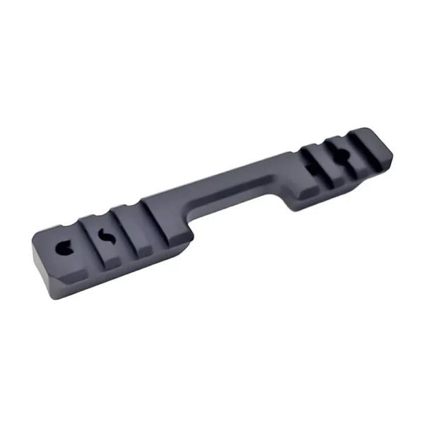 Talley Bergara BMR Picatinny Rail Standard 20 MOA black rail, angled top view with mounting slots