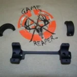 DNZ Game Reaper 1-Piece Scope Mount, black mount and ring halves viewed from above