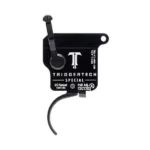 Triggertech Rem Model 7 Special black trigger assembly with curved trigger in side view