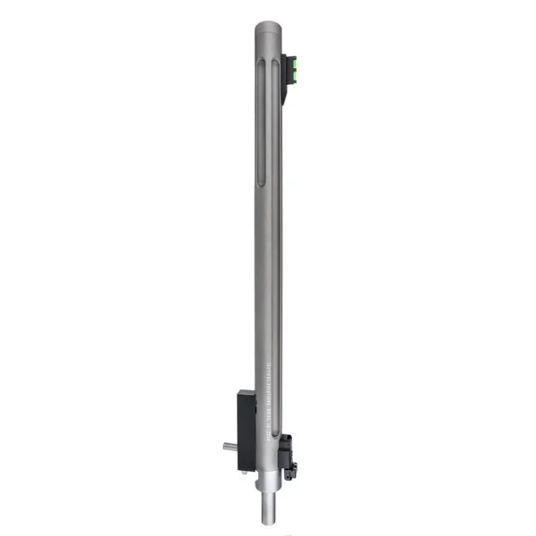Tactical Solutions X-Ring Takedown Barrel, top view in gun metal grey with attached block