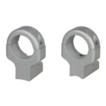 DNZ Game Reaper 2 2-Piece Scope Mount, two gray scope rings in angled front view