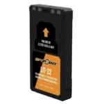 GG TELECOM /SPYPOINT Spypoint LIT-22 black rechargeable battery, front view with orange label