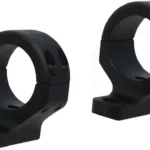 DNZ Hunt Masters 2-Piece Tactical Scope Mount, two black scope rings in angled view