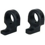 DNZ Hunt Masters 2-Piece Scope Mount, two black scope rings in angled front view